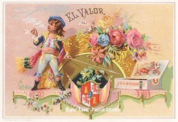 El Valor-cigar box label