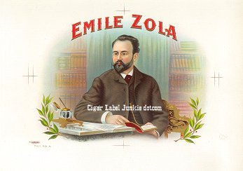 Emile Zola cigar box label