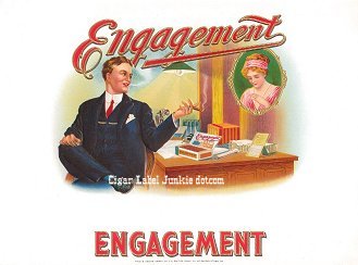 Engagement cigar box label