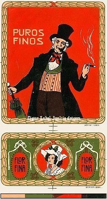Puros- cigar box label