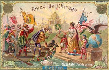 Reina de Chicago- cigar box label