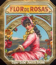 Flor de Rosas outer cigar box label