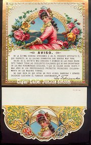 Flor de Rosas caution/flap cigar box label
