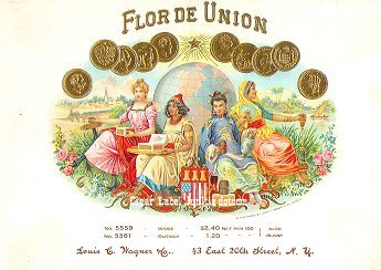 FD Union cigar box label