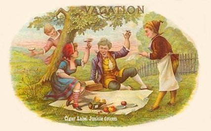 Vacation- cigar box label