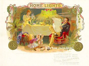 Home Lights- cigar box label