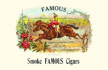 Famous-cigar box label