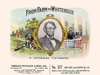 From Farm To Whitehouse cigar box label