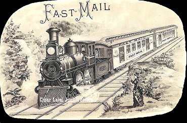 Fast Mail_train cigar box label