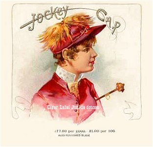 Jockey Cap- cigar box label