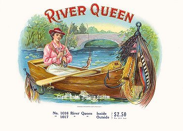 River Queen- cigar box label