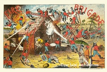 fire cigar box label