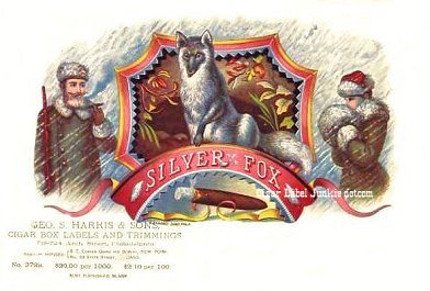 Silver Fox- cigar box label