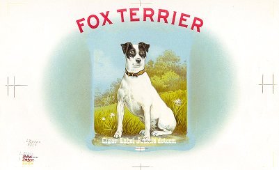 Fox Terrier- cigar box label