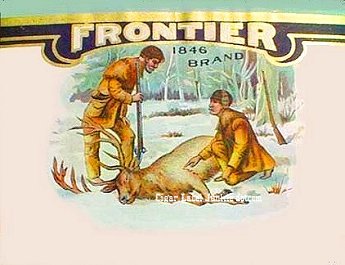 Frontier early- cigar box label