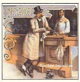 Straight- cigar box label