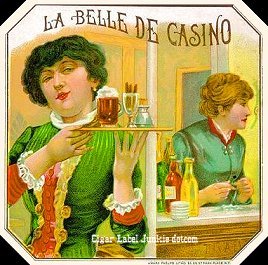 La Belle de Casino- cigar box label
