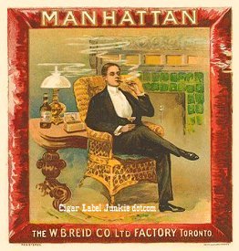 Manhattan- cigar box label