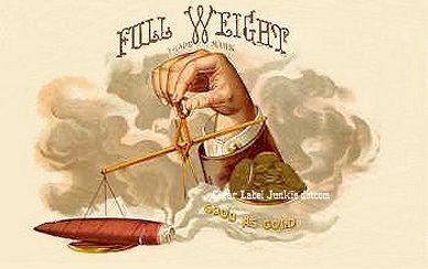 Full Weight cigar box label