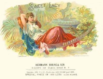 Sweet Lady- cigar box label