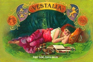 Vestalia- cigar box label