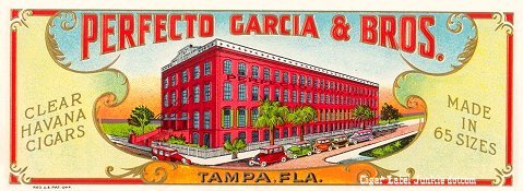 Perfecto Garcia- cigar box label