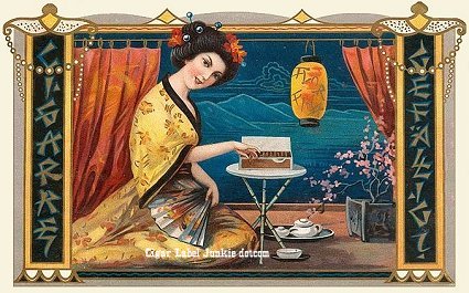 oriental theme cigar label