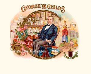 George W Childs-cigar box label