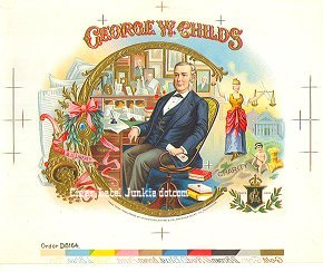 George W Childs-cigar box label