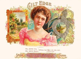 Gilt Edge cigar box label