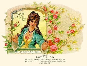 Take One- cigar box label