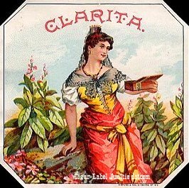 Clarita- cigar box label
