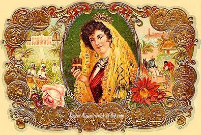 UT Lady- cigar box label