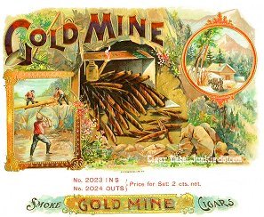 Gold Mine cigar box label