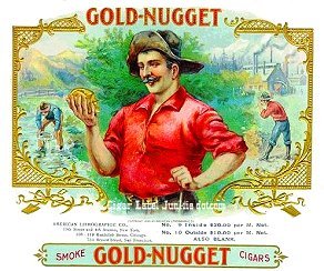 Gold Nugget cigar box label