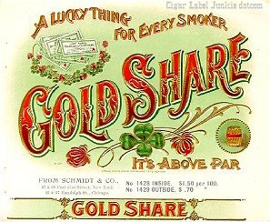 Gold Share cigar box label