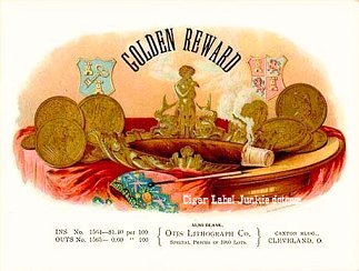 Golden Reward cigar box label