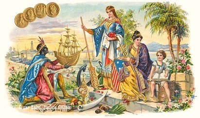 Golden Ship cigar box label