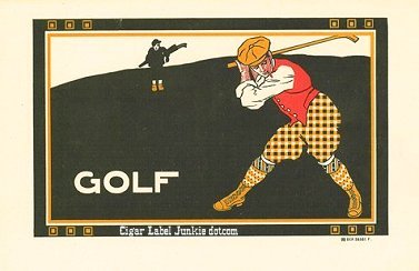 Golf-cigar box label
