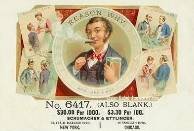 Reason Why- cigar box label