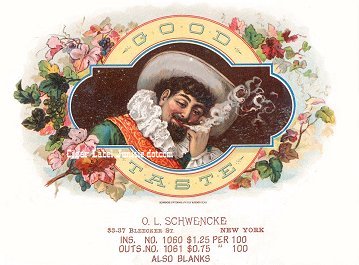Good Taste- cigar box label