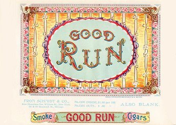 Good Run cigar box label