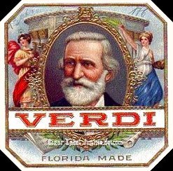 Verdi cigar box label