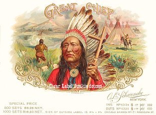 Great Chief cigar box label