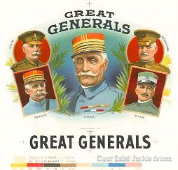 Great Generals cigar box label
