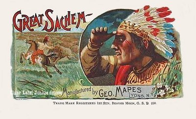 Great Sachem cigar box label