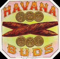 Havana Buds cigar label