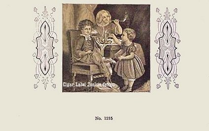 Kids Smoking- cigar box label