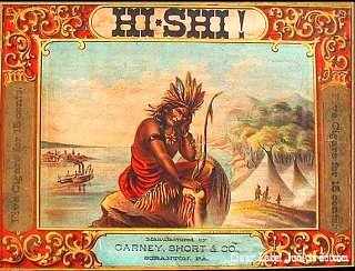 indian braves cigar box label
