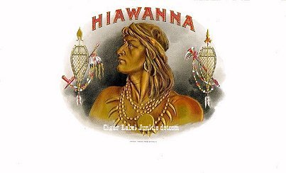 Hiawanna cigar box label